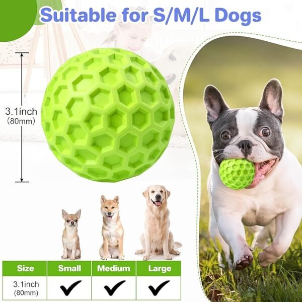 Indestructible Squeaky Dog Balls, Dog Toys for Aggressive Chewers Large Breed for Relieving Anxiety, Tough Dog Chew Toys Balls for Aggressive Chewers, Outdoor Squeaky Dog Toys for Large Dogs - Image 12