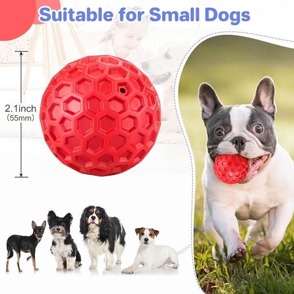 Indestructible Squeaky Dog Balls, Dog Toys for Aggressive Chewers Large Breed for Relieving Anxiety, Tough Dog Chew Toys Balls for Aggressive Chewers, Outdoor Squeaky Dog Toys for Large Dogs - Image 6
