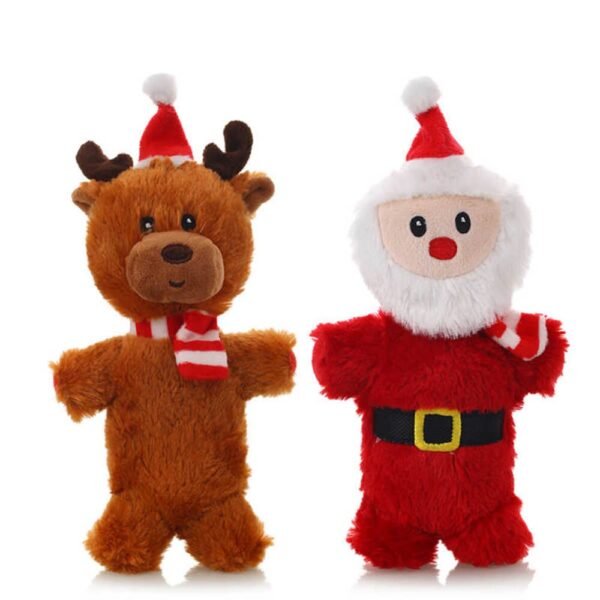 Christmas Santa Claus Doll Durable Squeaker Interactive Plush Dog Toy - Image 5