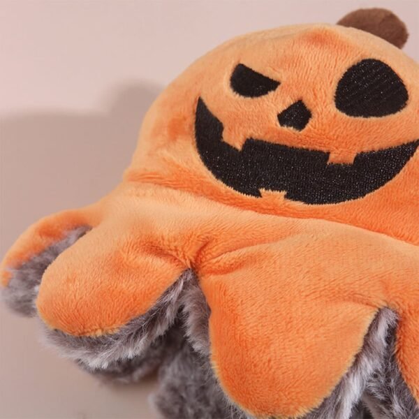 Halloween Pirate Pumpkin Octopus Reversible Flip Plush Dog Toy - Image 5