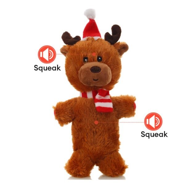 Christmas Santa Claus Doll Durable Squeaker Interactive Plush Dog Toy - Image 4
