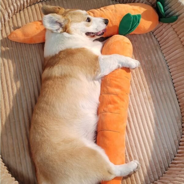 Carrot Squeaky Plush Toy Dog Interactive Toy - Image 3