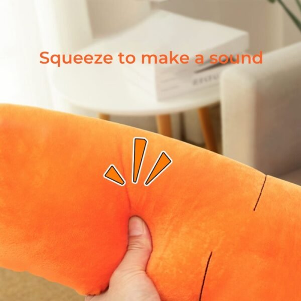 Carrot Squeaky Plush Toy Dog Interactive Toy - Image 4