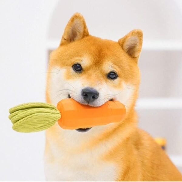 Carrot Squeaky Toy Durable Dog Chew Toy - Image 2