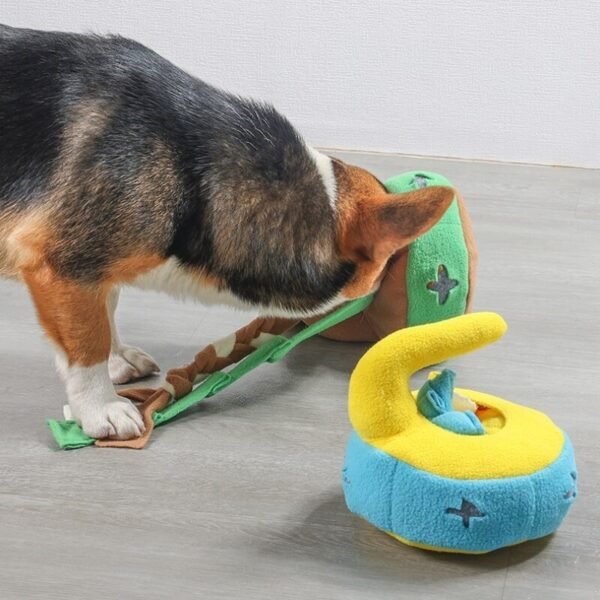 Curling Puzzle Dog Interactive Toy Treat Dispenser Toy - Image 7