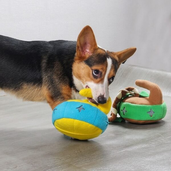 Curling Puzzle Dog Interactive Toy Treat Dispenser Toy - Image 4