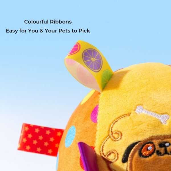 Cute Embroidered Squeaky Ball Interactive Dog Toys - Image 5