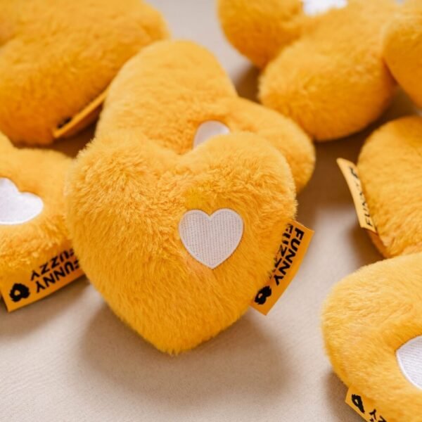 FUNNYFUZZY Heart Plush Squeaky Dog Toy - Image 6