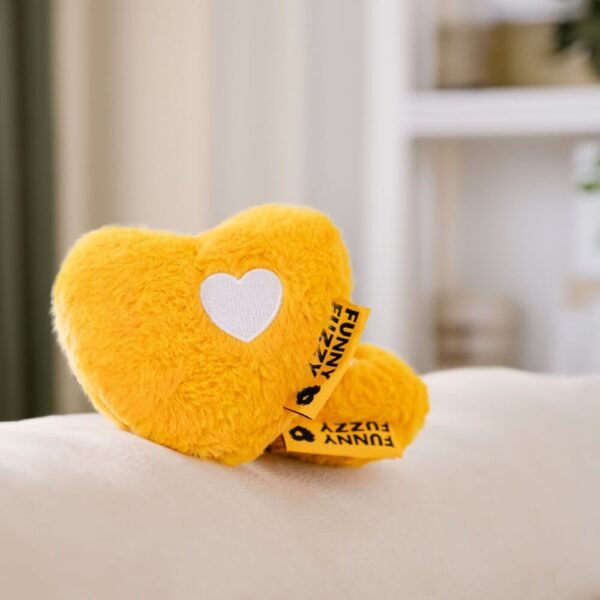 FUNNYFUZZY Heart Plush Squeaky Dog Toy - Image 4