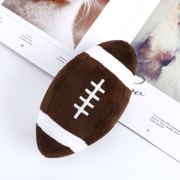 Football Plush Interactive Chew Toy Squeaky Dog Toy - Image 6