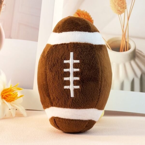 Football Plush Interactive Chew Toy Squeaky Dog Toy - Image 5