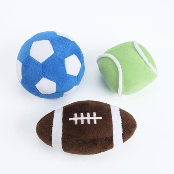 Football Plush Interactive Chew Toy Squeaky Dog Toy - Image 8
