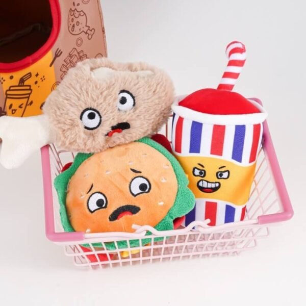 Fun Potato Chips Burger Squeaky Dog Chew Toy - Image 4