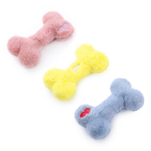 Funny Bone Squeaky Plush Toy Dog Chew Toy - Image 2