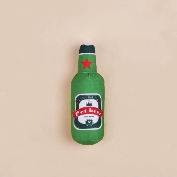Funny Cute Plush Squeaky Dog Toys Beer and Drinks Chew Toys - Image 10