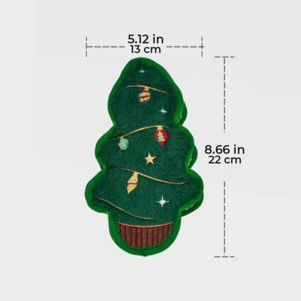 Christmas Tree Squeaky Teeth Cleaning Chew Interactive Plush Dog Toy - Image 5