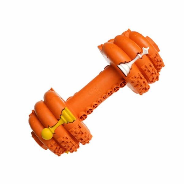 Dumbbell Silicone Slow Feeder Durable Interactive Dog Toy - Image 10