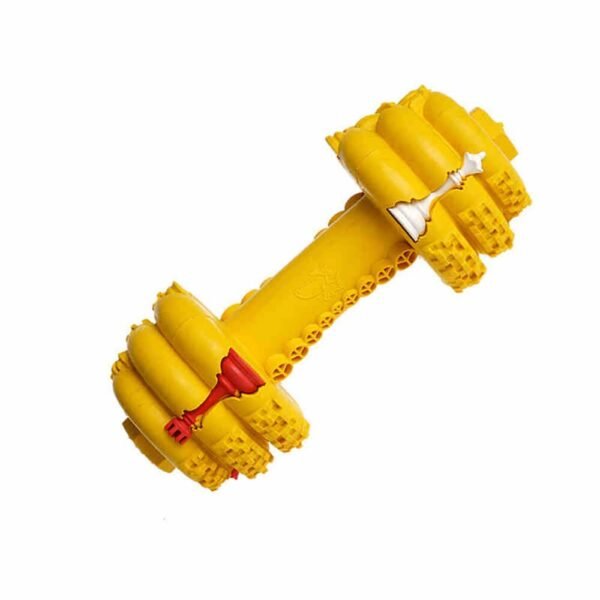 Dumbbell Silicone Slow Feeder Durable Interactive Dog Toy - Image 11