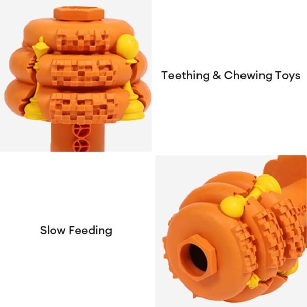 Dumbbell Silicone Slow Feeder Durable Interactive Dog Toy - Image 3