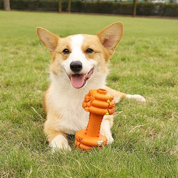Dumbbell Silicone Slow Feeder Durable Interactive Dog Toy - Image 8