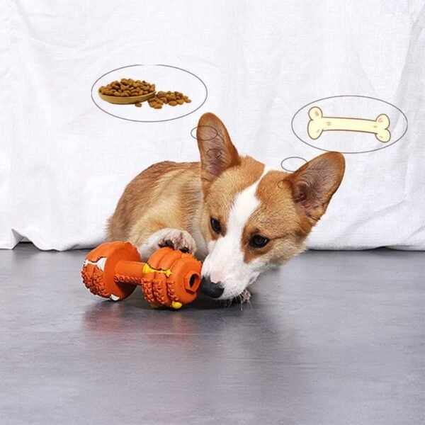Dumbbell Silicone Slow Feeder Durable Interactive Dog Toy - Image 4