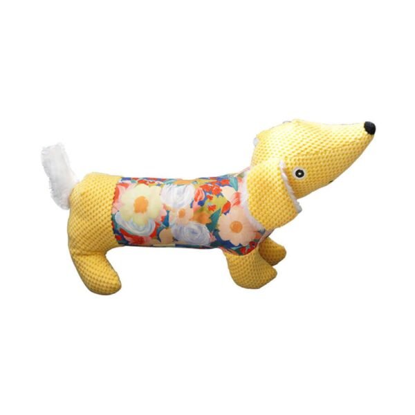 Floral Print Canvas Dog Chew Resistant Toy Squeaky Toy - Image 12