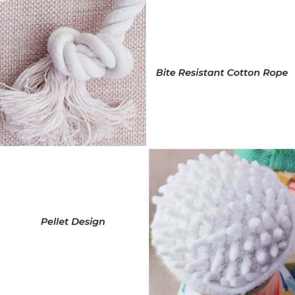 Floral Print Canvas Dog Chew Resistant Toy Squeaky Toy - Image 6