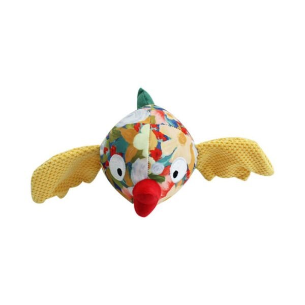 Floral Print Canvas Dog Chew Resistant Toy Squeaky Toy - Image 7