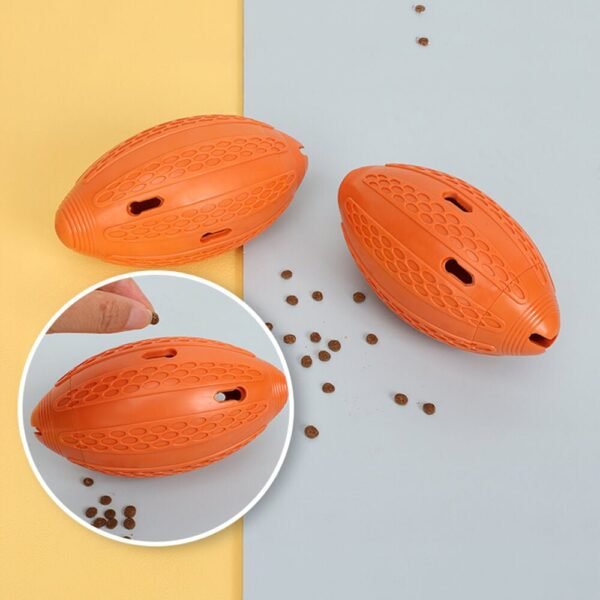 Football-Shaped Dog Chew Toy Hidden Treats Interactive Toy - Image 5