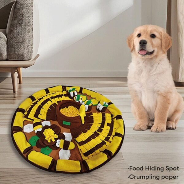 Honey Jar Shaped Squeaky Slow Feeder Dog Snuffle Mat - Image 2