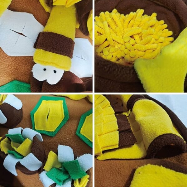 Honey Jar Shaped Squeaky Slow Feeder Dog Snuffle Mat - Image 4