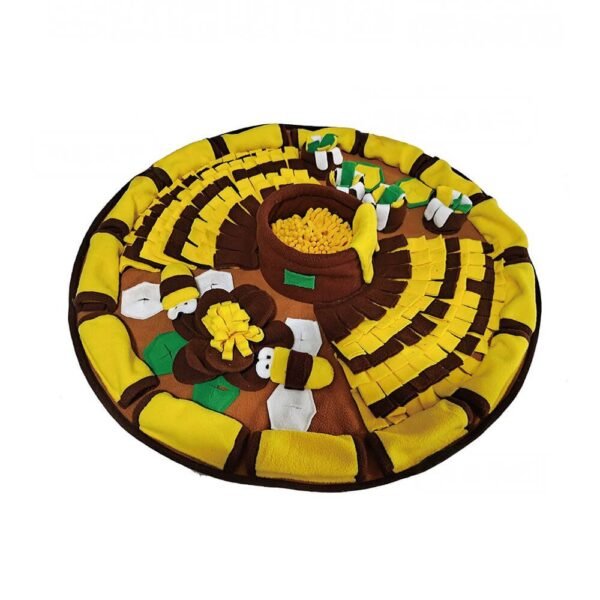 Honey Jar Shaped Squeaky Slow Feeder Dog Snuffle Mat - Image 3