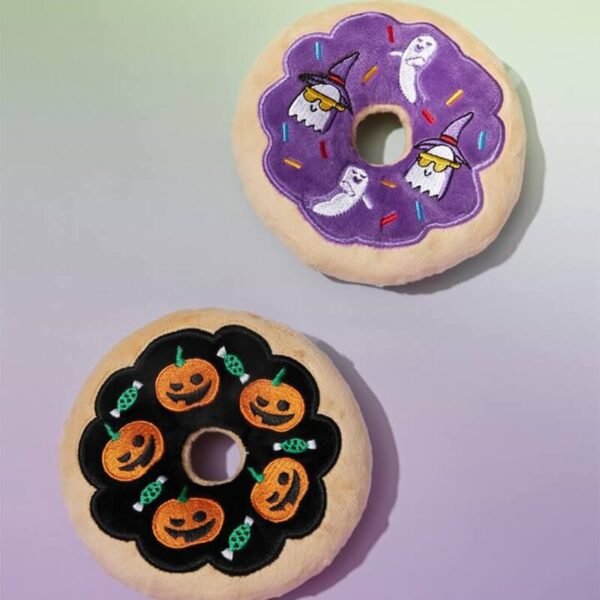 Halloween Donut Plush Dog Toy - Image 2