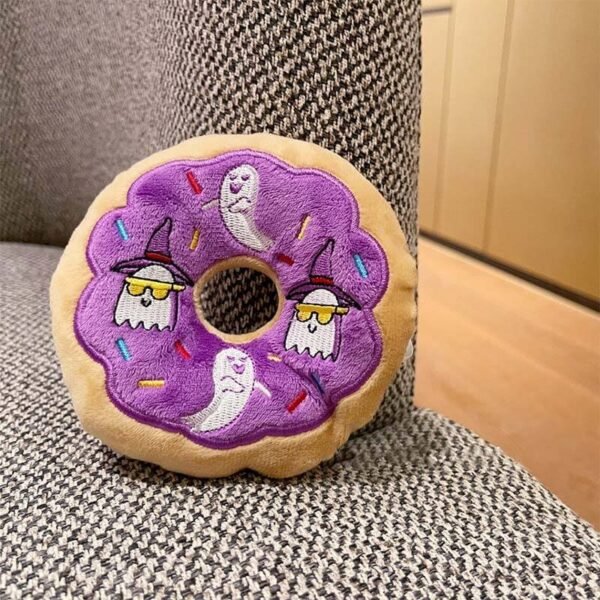Halloween Donut Plush Dog Toy - Image 6