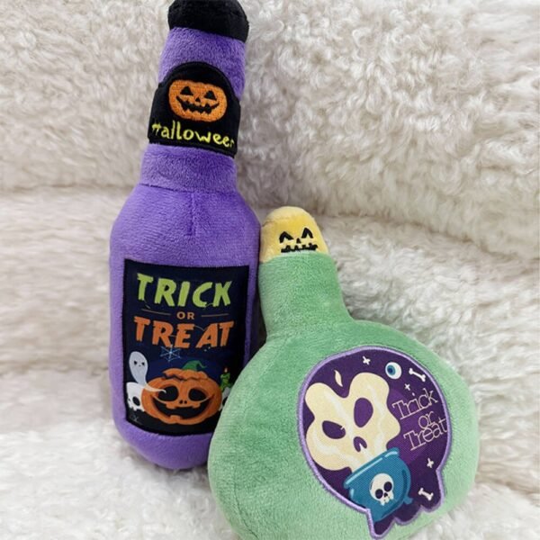 Halloween Fun Medicine Bottle Toy Dog Teething Plush Toy - Image 5
