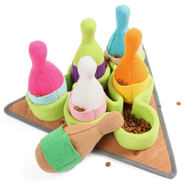 Interactive Bowling Puzzle Dog Treat Dispenser Toy - Image 4