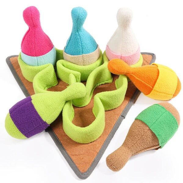 Interactive Bowling Puzzle Dog Treat Dispenser Toy - Image 9