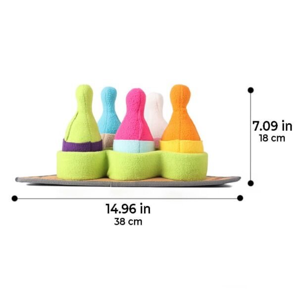 Interactive Bowling Puzzle Dog Treat Dispenser Toy - Image 7