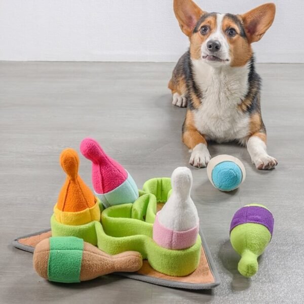 Interactive Bowling Puzzle Dog Treat Dispenser Toy - Image 3