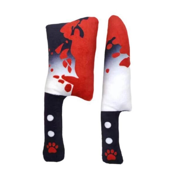 Halloween Knife Squeaky Chew Plush Dog Toy - Image 6