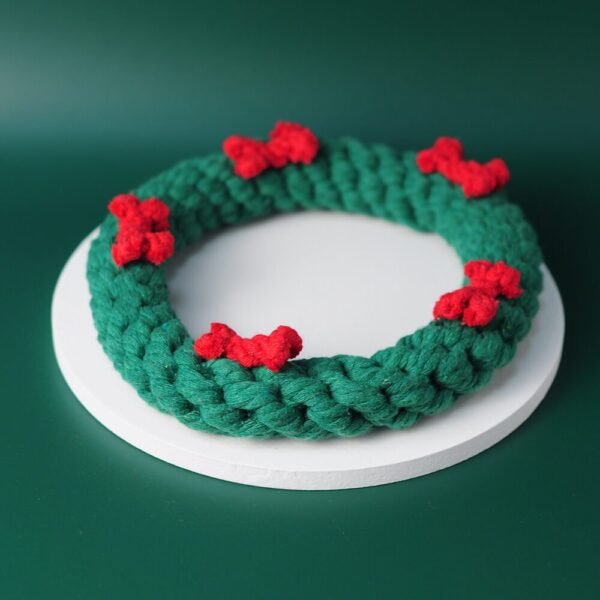 Christmas Cotton Rope Toy Chew Resistant Luxury Dog Gifts Teething Toys - Image 5
