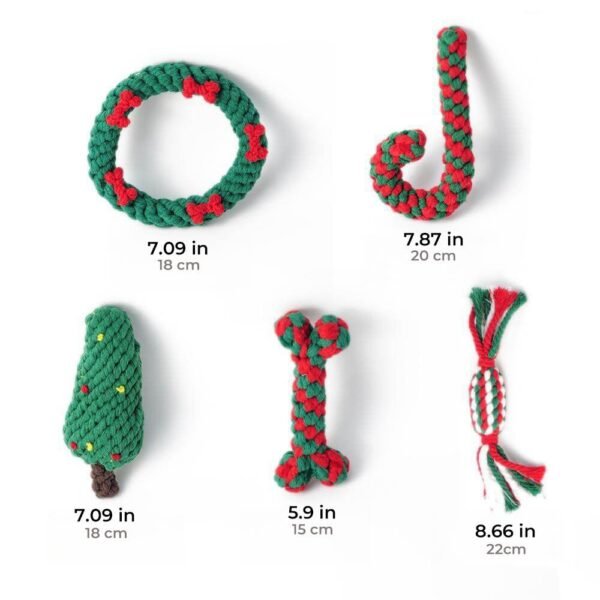 Christmas Cotton Rope Toy Chew Resistant Luxury Dog Gifts Teething Toys - Image 12