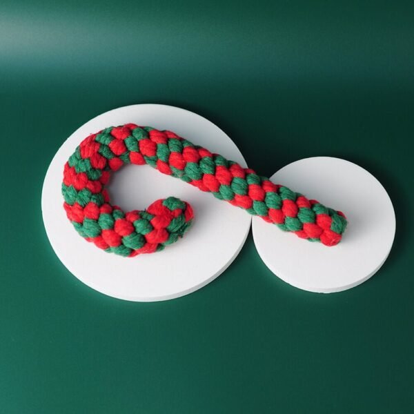 Christmas Cotton Rope Toy Chew Resistant Luxury Dog Gifts Teething Toys - Image 6