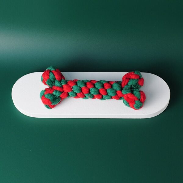 Christmas Cotton Rope Toy Chew Resistant Luxury Dog Gifts Teething Toys - Image 8
