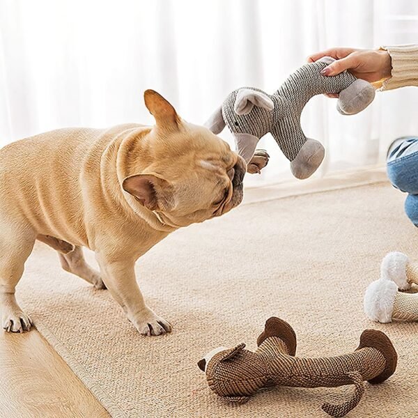 Animal Squeaky Plush Dog Toy - Image 2