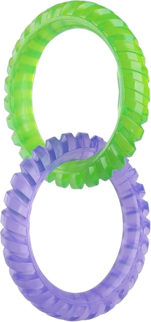 2-Ring Tug Toy Training Teething Interactive Dog Toy Chewer