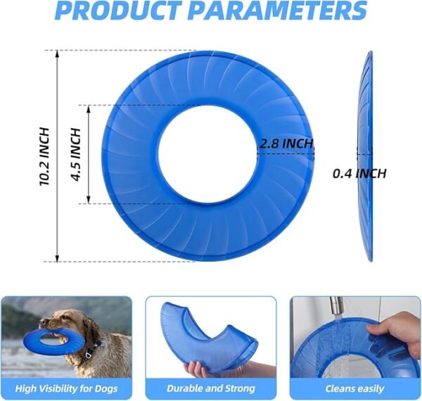 Interactive Dog Flyer Chew Toys for Aggressive Chewers,(Blue Flyer) - Image 6
