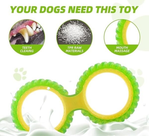 DGT Teething Training Dog Toy for Aggressive Chewers,(Green) - Image 3