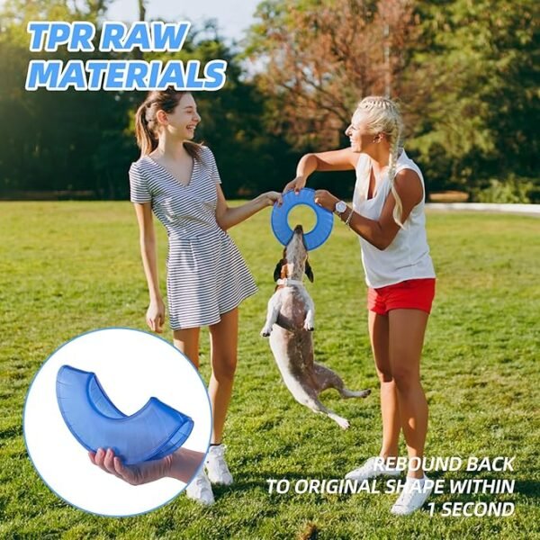Interactive Dog Flyer Chew Toys for Aggressive Chewers,(Blue Flyer) - Image 7