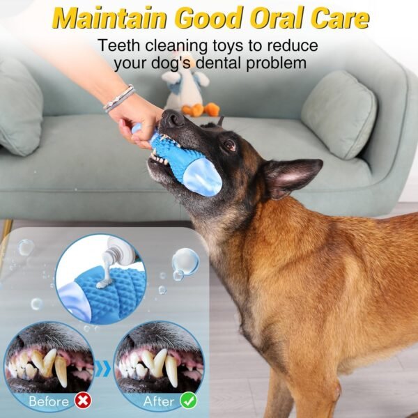 Blue Shark Tough Dog Toys for Aggressive Chewers - Image 5